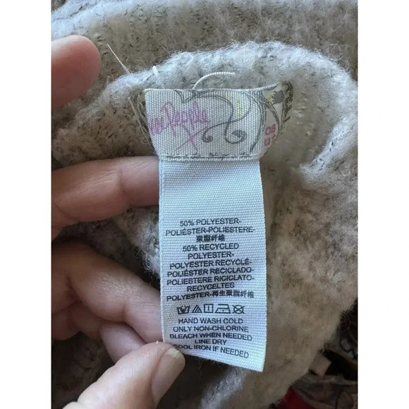 Free People Coastal Core Blanket Scarf Oatmeal Sz One Size Ribbed 23x76” - Picture 6 of 6